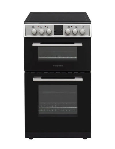 Montpellier MDOC50FS 50cm Double Ceramic Cooker in Silver