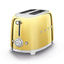 SMEG 50's Retro Style TSF01GOUK 2-Slice Toaster - Gold